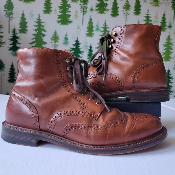 J. Crew | Shoes | Jcrew Ludlow Leather Wing Tip Boots | Poshmark